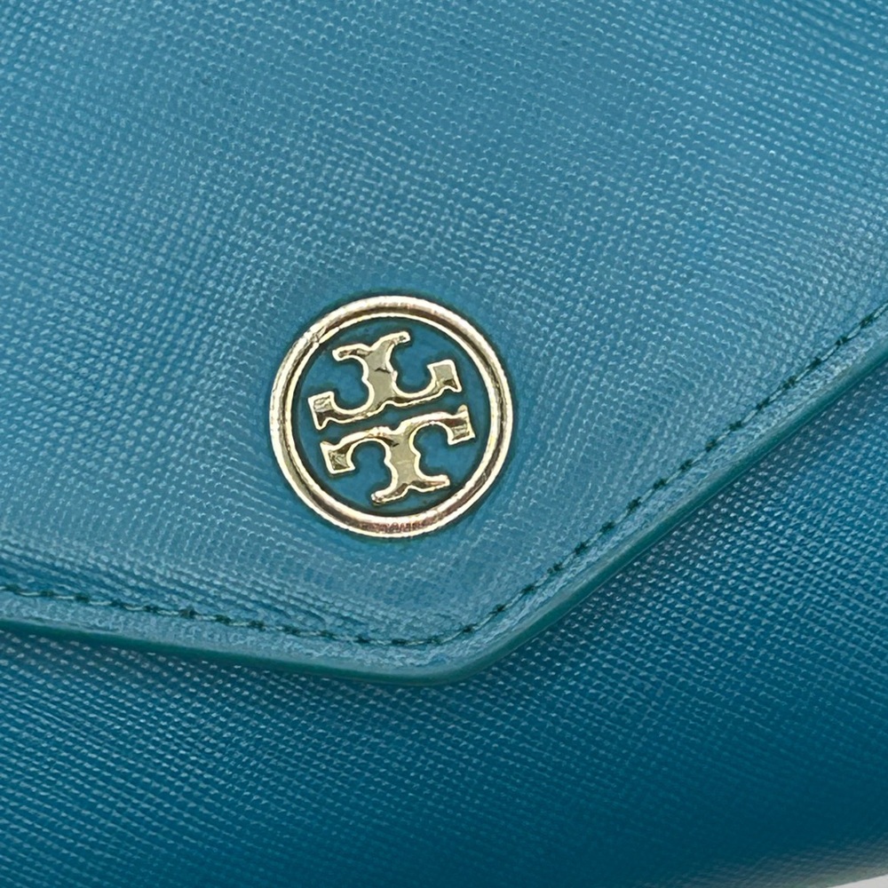 Tory Burch Expandable Concierge Blue Crossbody Bag - Picture 4 of 9